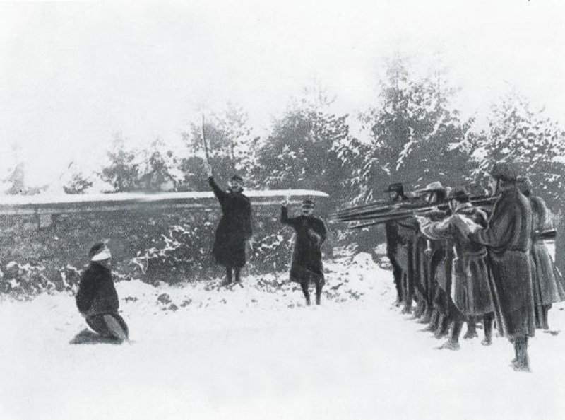 Photographie d'un peloton d'exécution à Verdun