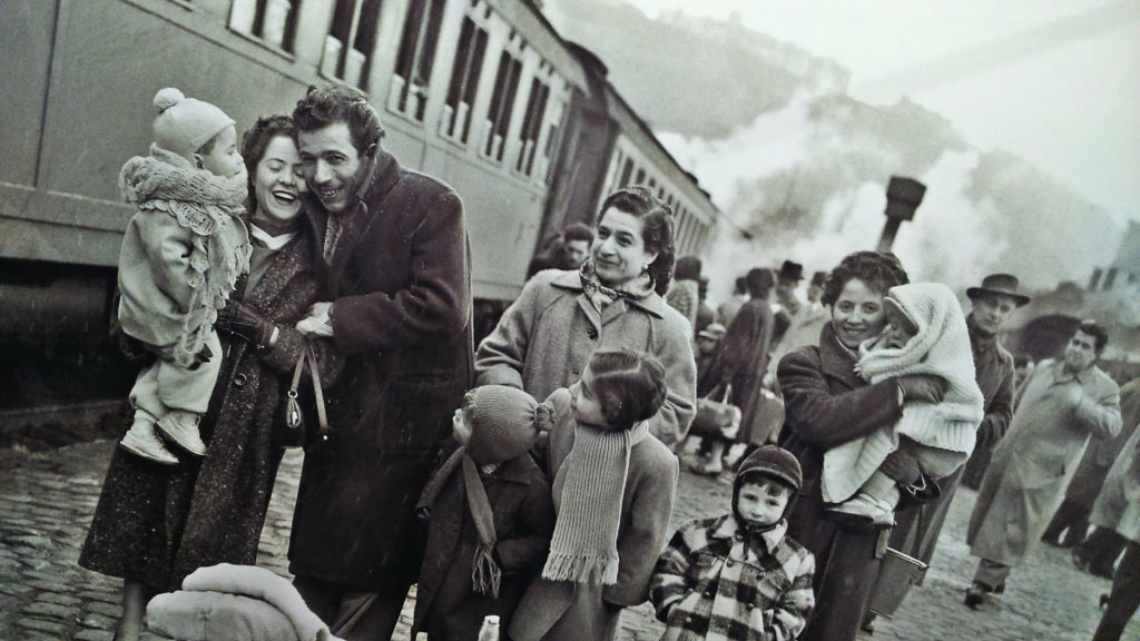 Famille d'immigrés italiens en Belgique