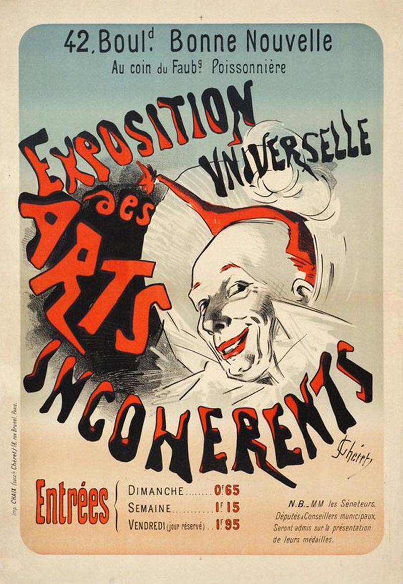 Jules Chéret, affiche de l'exposition universelle des Arts Incohérents