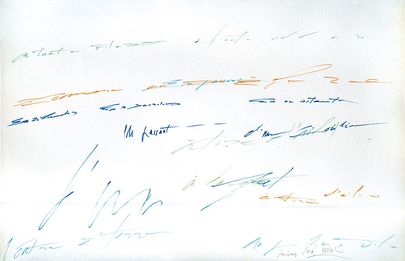 Jean Dupuy et Bernard Heidsieck, 1966 encre sur papier, 67 x 103 cm (Photo : Eddy Herier)